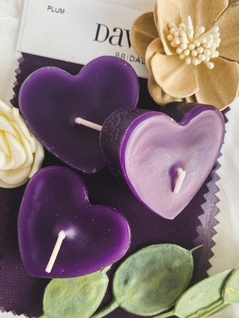 Large Unscented Floating Heart Candle - 25+ Color Choices